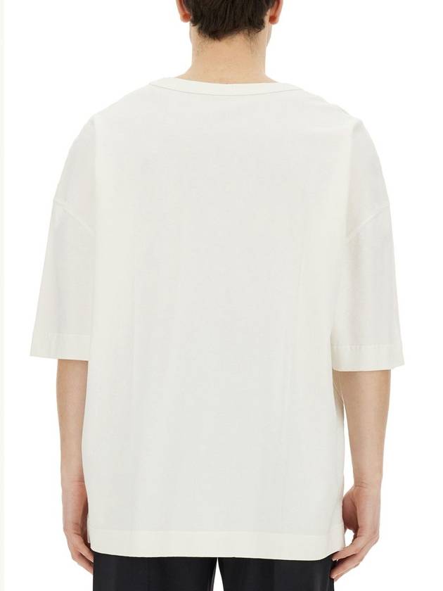 Boxy Short Sleeve T-Shirt Chalk - LEMAIRE - BALAAN 7