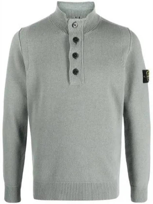 540A3 Lambswool Half Zipper Knit Regular Fit 7915540A3 V0055 half zip up button knit regular fit 998644 - STONE ISLAND - BALAAN 1