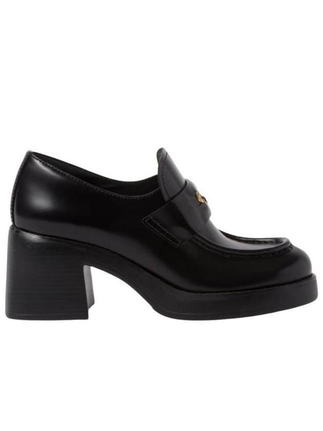 Penny Leather Loafers Black - MIU MIU - BALAAN 1