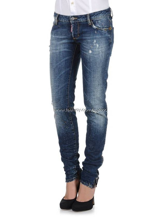 Women's Snowflake Washing Rose Steel Tab Slim Jeans 75LA0302 - DSQUARED2 - BALAAN 2