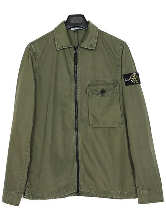 Men's Waffen Patch Chest Pocket Shirt Jacket Khaki - STONE ISLAND - BALAAN.