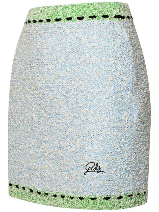 Gcds Light Blue Cotton Blend Miniskirt - GCDS - BALAAN 2