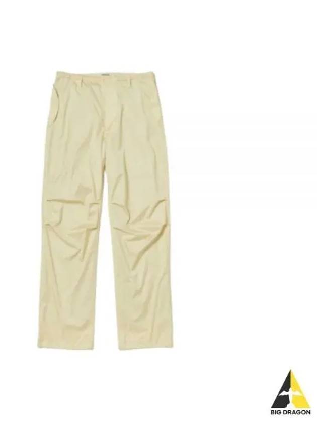 24 HARD TWIST POLYESTER SATIN LAMI AMINATE FIELD PANTS LIGHT BEIGE A24SP03SL laminated - AURALEE - BALAAN 1