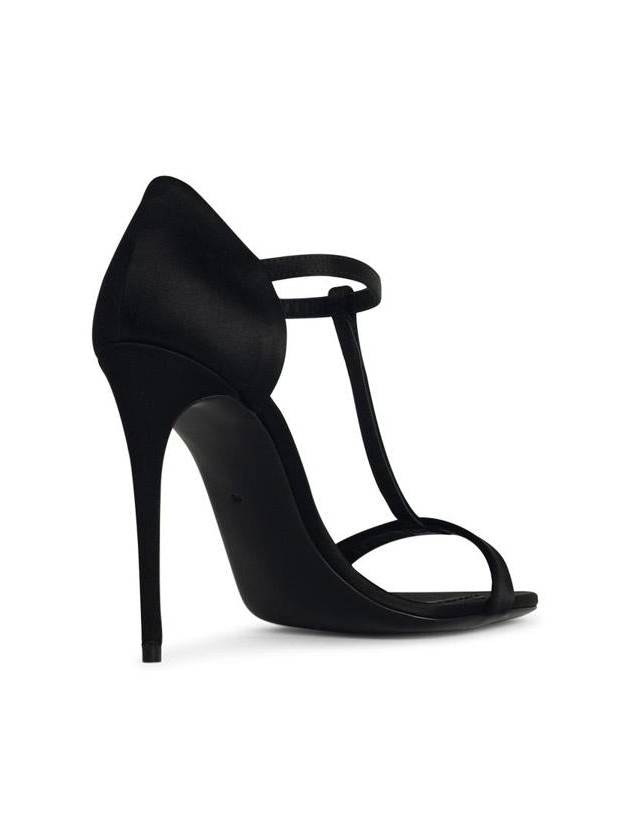 Dolce & Gabbana Black Satin Sandals - DOLCE&GABBANA - BALAAN 3