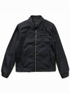 Re-Nylon Zip Up Gabardine Blouson Jacket Black - PRADA - BALAAN 2