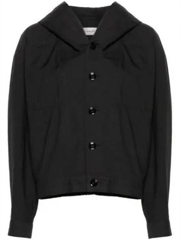 Cotton Crinkled Finish Jacket Black - LEMAIRE - BALAAN 2