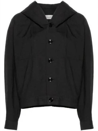 Cotton Crinkled Finish Jacket Black - LEMAIRE - BALAAN 2