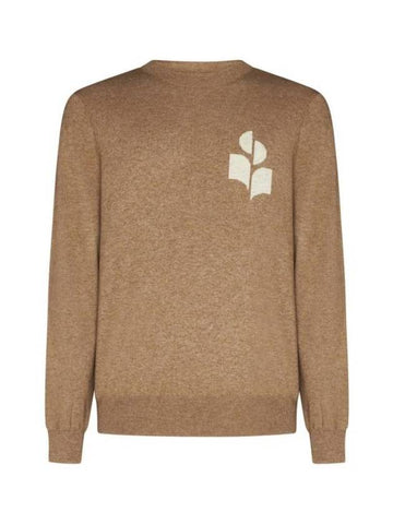 Evans Logo Crew Neck Knit Top Camel - ISABEL MARANT - BALAAN 1