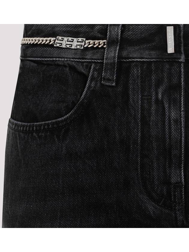 Chain Detail Denim Bootcut Jeans Black - GIVENCHY - BALAAN 5