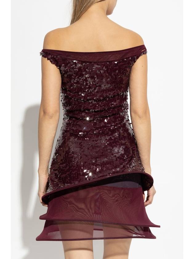 Tory Burch Sequin Slip Dress, Women's, Burgundy - TORY BURCH - BALAAN 4