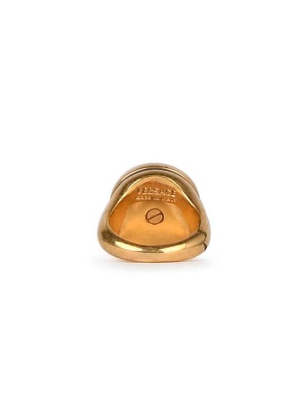 Men's Enamel Medusa Ring Gold - VERSACE - BALAAN 4