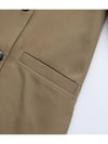 Twill Double Breasted Coat Beige - GANNI - BALAAN 6