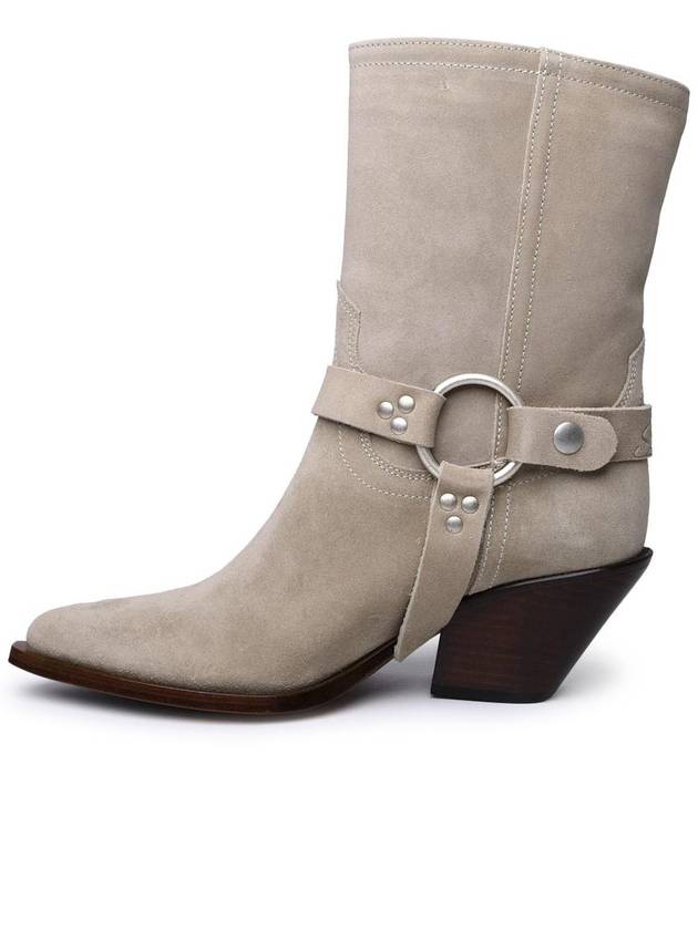 Sonora Beige Suede Ankle Boots - SONORA - BALAAN 3