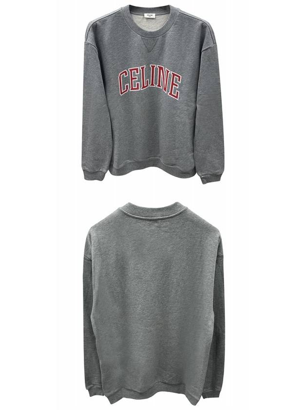 Logo Print Sweatshirt Grey - CELINE - BALAAN 5