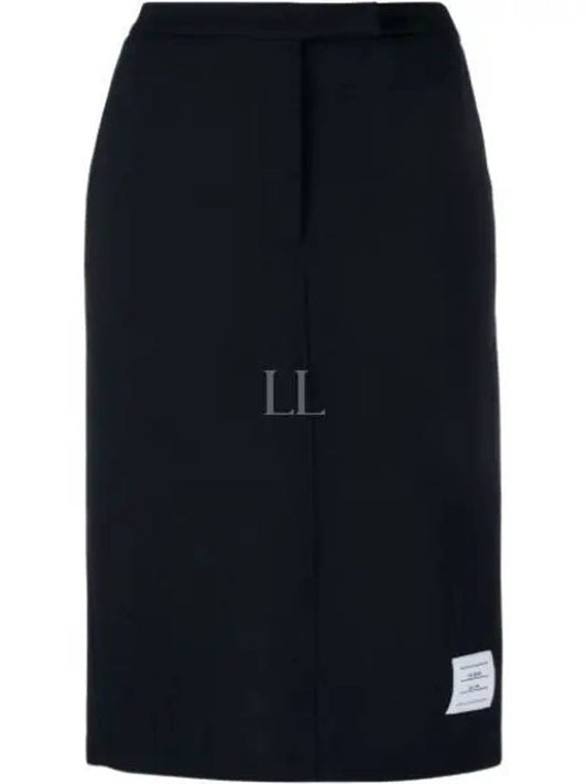 Milano Stitch Wool H Line Skirt Navy - THOM BROWNE - BALAAN 2