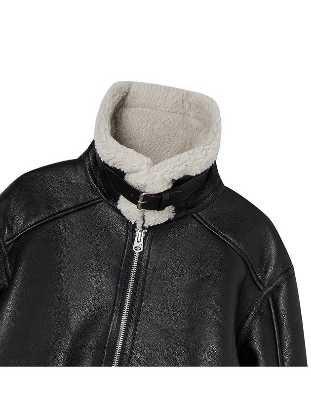 Eco leather Bijo detail Mustang jacket Black - THE GREEN LAB - BALAAN 10