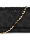 Fleming Soft Chain Long Wallet Bag Black - TORY BURCH - BALAAN 3