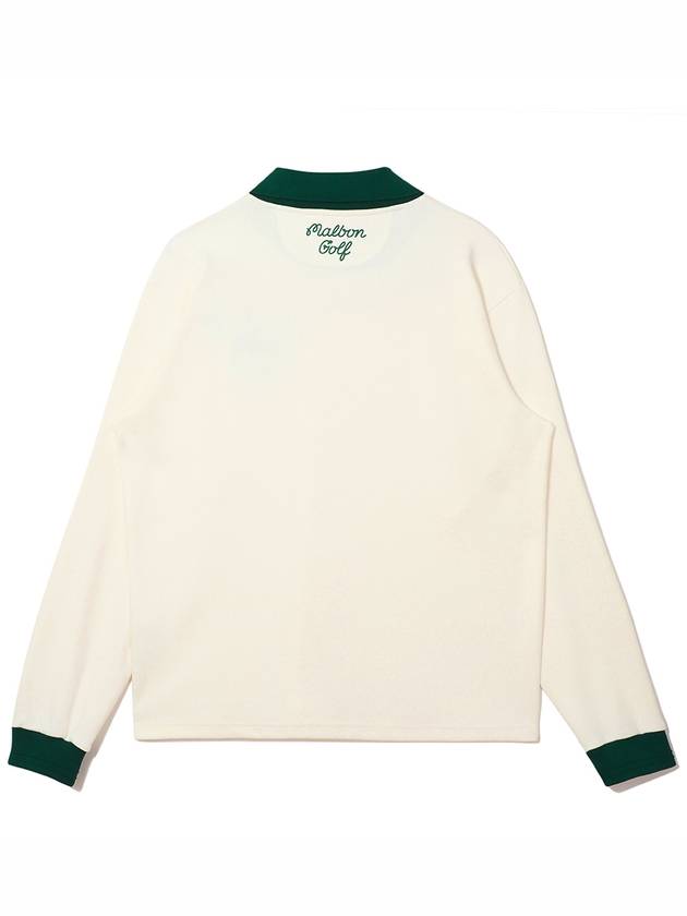 Bucket point long sleeve t shirt IVORY MAN - MALBON GOLF - BALAAN 2