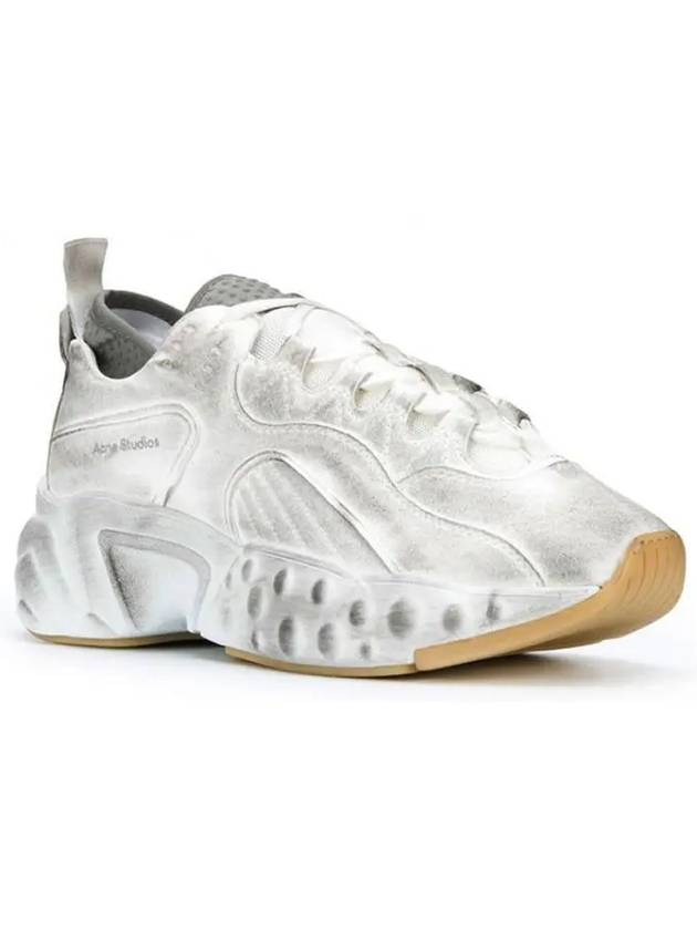 Manhattan Tumbled Low Top Sneakers White - ACNE STUDIOS - BALAAN 4