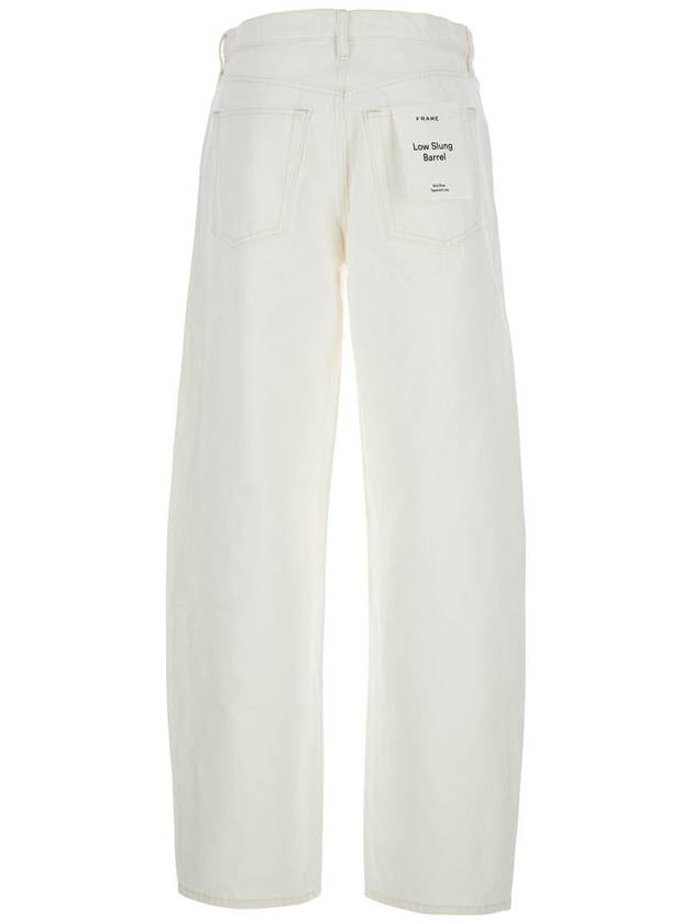 White Jeans With Low Waist And Belt Loops In Denim Woman - FRAME - BALAAN 2