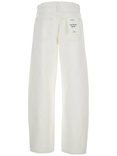 White Jeans With Low Waist And Belt Loops In Denim Woman - FRAME - BALAAN 2