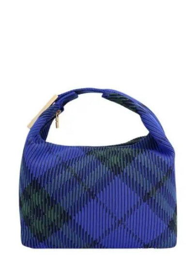 Peg Medium Check Pattern Duffel Bag Blue - BURBERRY - BALAAN 2