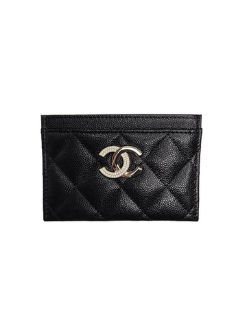 logo card wallet black - CHANEL - BALAAN 1