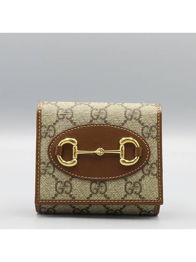 621891 Brown leather 1955 horsebit two stage bi fold wallet - GUCCI - BALAAN 2