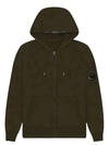 Lens wappen hood zip up khaki - CP COMPANY - BALAAN 1