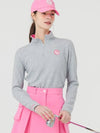 Long sleeve color combination half zip-up t-shirt GRAY - MONBIRDIE GOLF - BALAAN 7