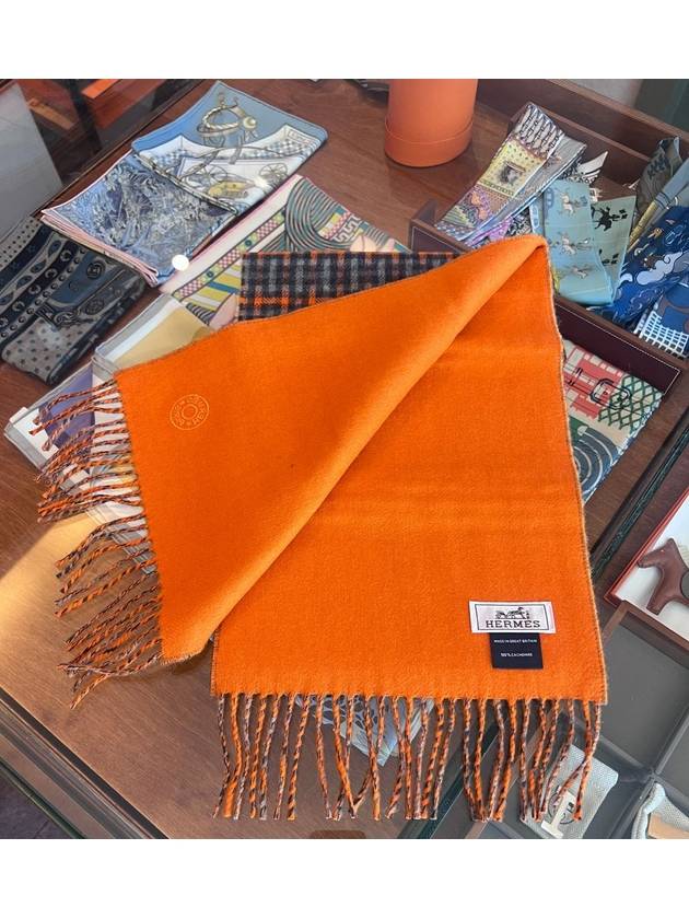 H Ecoce Recto Verso Muffler Orange - HERMES - BALAAN 3