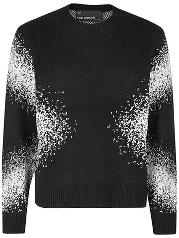 Pixel Modernist Sweatshirt Black - NEIL BARRETT - BALAAN 1