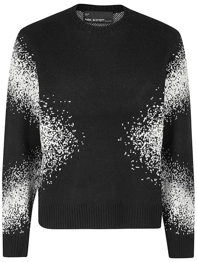 Pixel Modernist Sweatshirt Black - NEIL BARRETT - BALAAN 2