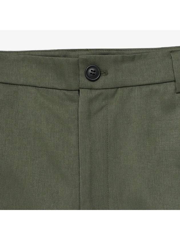 Cotton Pleated Pocket Wide Pants Khaki - NOIRER - BALAAN 5