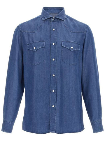 Brunello Cucinelli Denim Shirt - BRUNELLO CUCINELLI - BALAAN 1