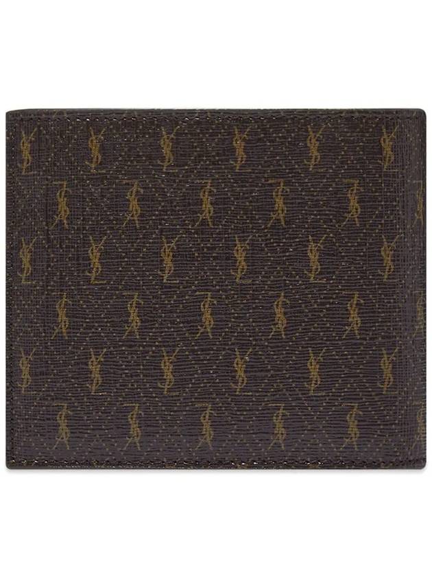 Monogram Canvas All Over Half Wallet Brown - SAINT LAURENT - BALAAN 2