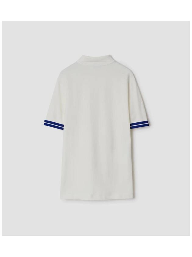 Men's Cotton Polo Shirt White - BURBERRY - BALAAN 3