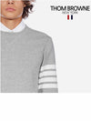 4 Bar Loopback Jersey Sweatshirt Light Grey - THOM BROWNE - BALAAN 3