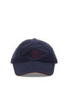 Embroidered Logo Curved Peak Ball Cap Navy - BRUNELLO CUCINELLI - BALAAN 2