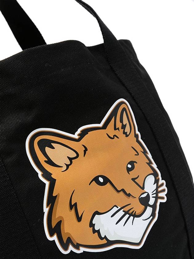 Fox Head Print Tote Bag Black - MAISON KITSUNE - BALAAN 4