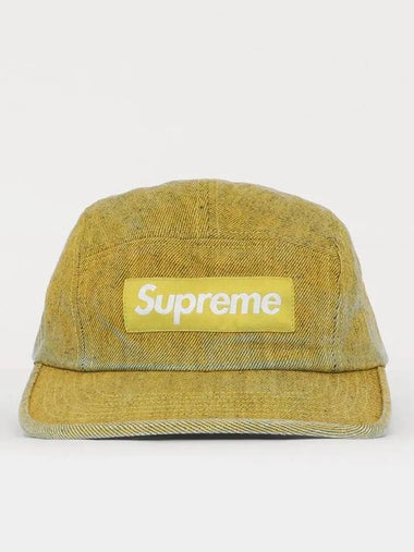 Patch Logo Coated Denim Camp Cap SS24H35 YELLOW - SUPREME - BALAAN 1