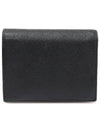 1MV204 Black Saffiano Leather Gold Lettering Flap Half Wallet - PRADA - BALAAN 6