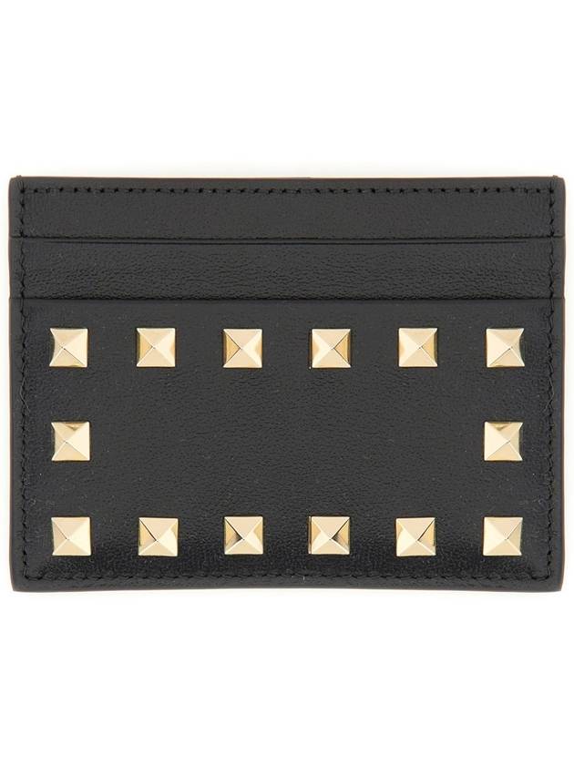 Rockstud Card Wallet Black - VALENTINO - BALAAN 2