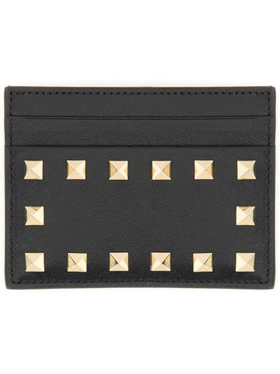 Rockstud Card Wallet Black - VALENTINO - BALAAN 2