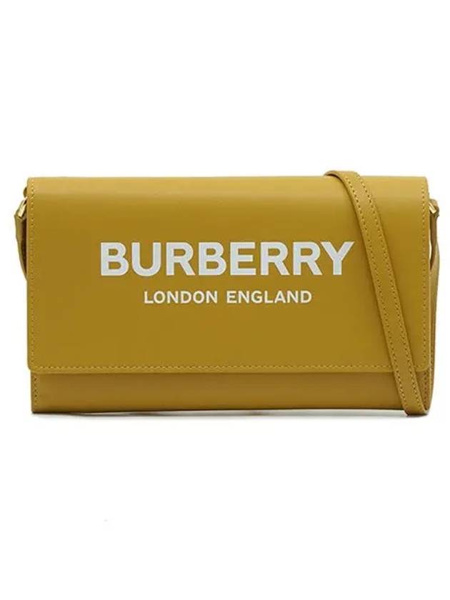 Logo Print Detachable Strap Shoulder Bag Yellow - BURBERRY - BALAAN 2