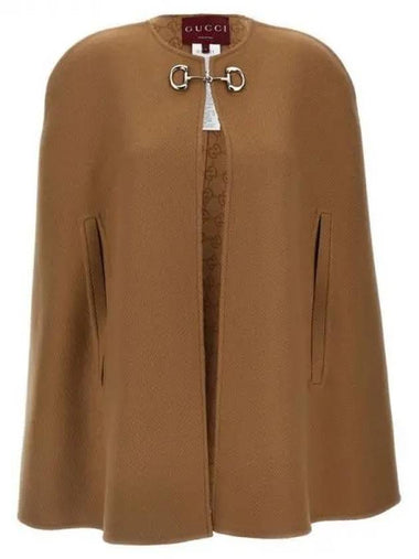 Horsebit Wool Cashmere Cape - GUCCI - BALAAN 1