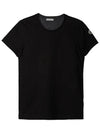 Cotton Logo Patch Short Sleeve T-Shirt Black - MONCLER - BALAAN 1