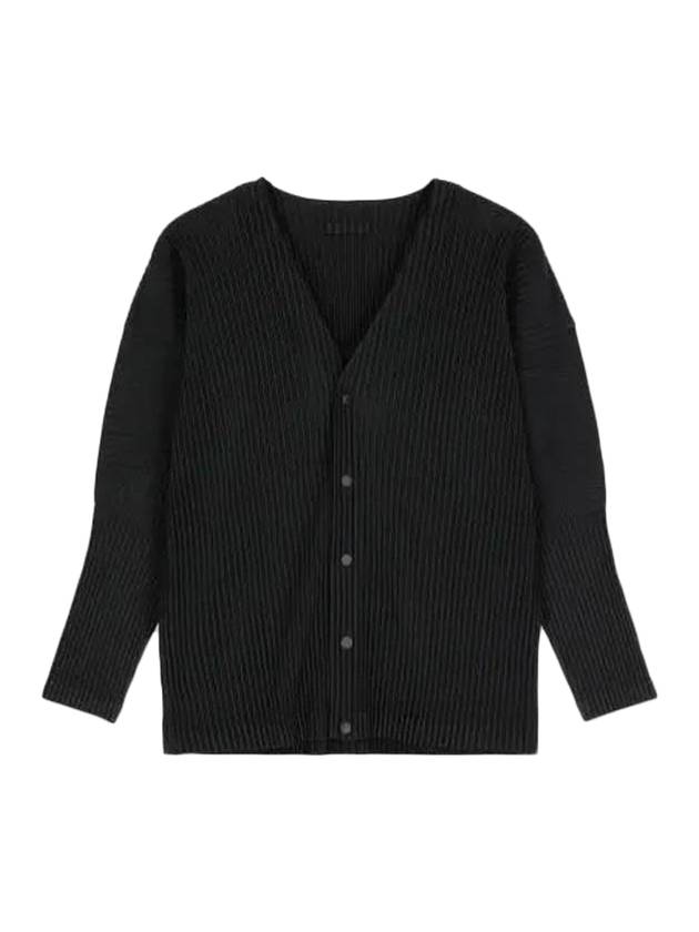 Pleated Cardigan Black - ISSEY MIYAKE - BALAAN 1