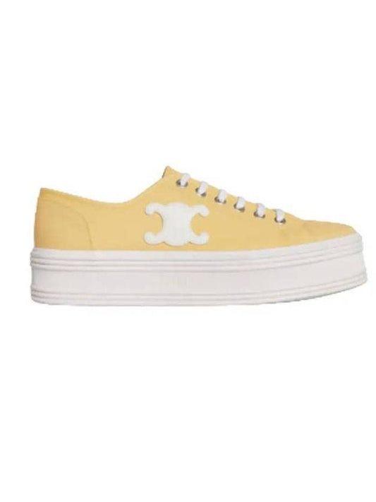 Jane platform low-top sneakers light yellow - CELINE - BALAAN.