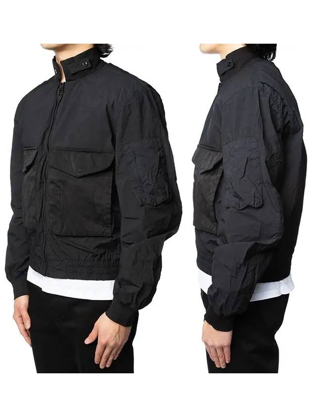 Men's Mid Layer Two Pocket Zip Up Jacket Black - TEN C - BALAAN 3